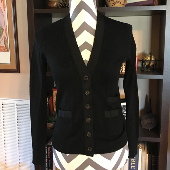 J. Crew Sweaters - J. Crew XS 100% Merino Wool Black Cardigan